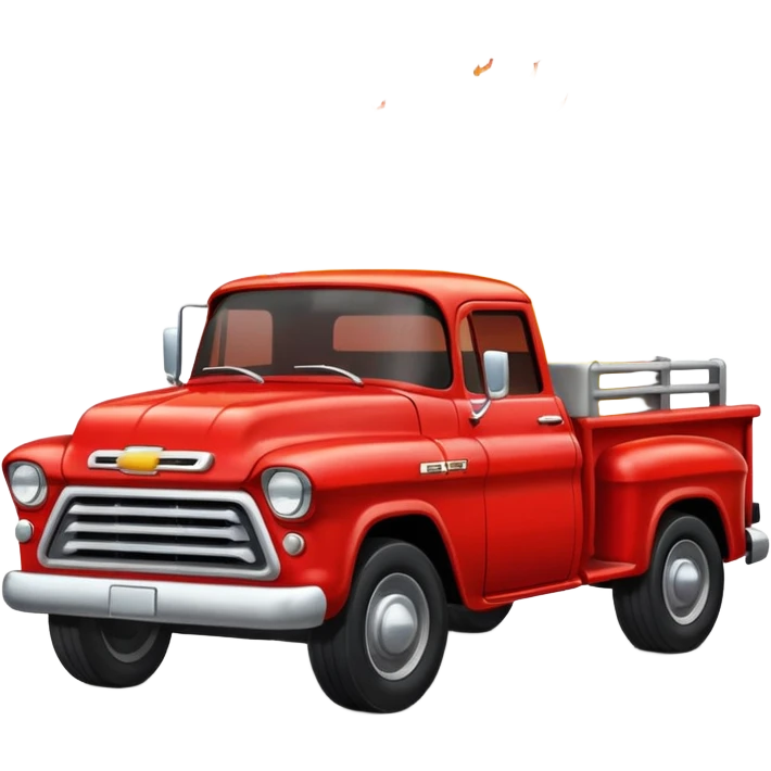 red chevrolet truck on fire emoji