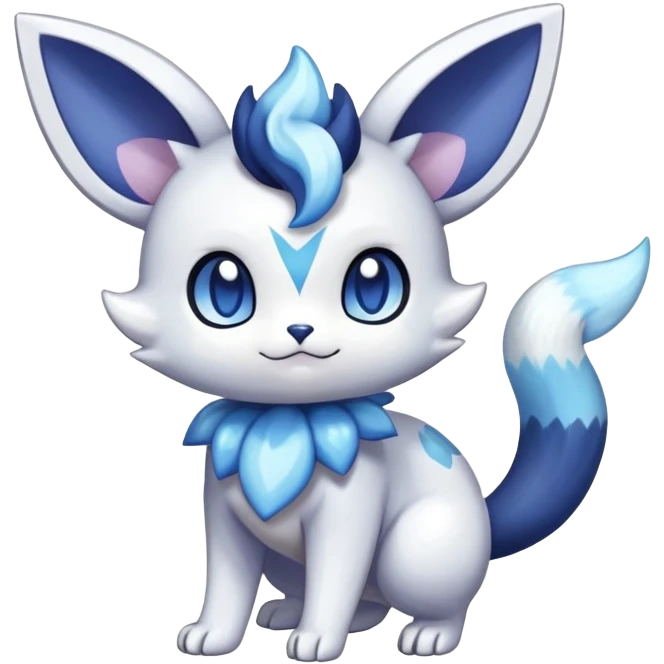 Colorful Sparkly Shiny Exotic Meowstic-Minccino-Espurr-Fakémon-hybrid-creature (full body)  emoji
