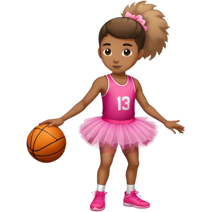 Basketball player in tutu emoji
