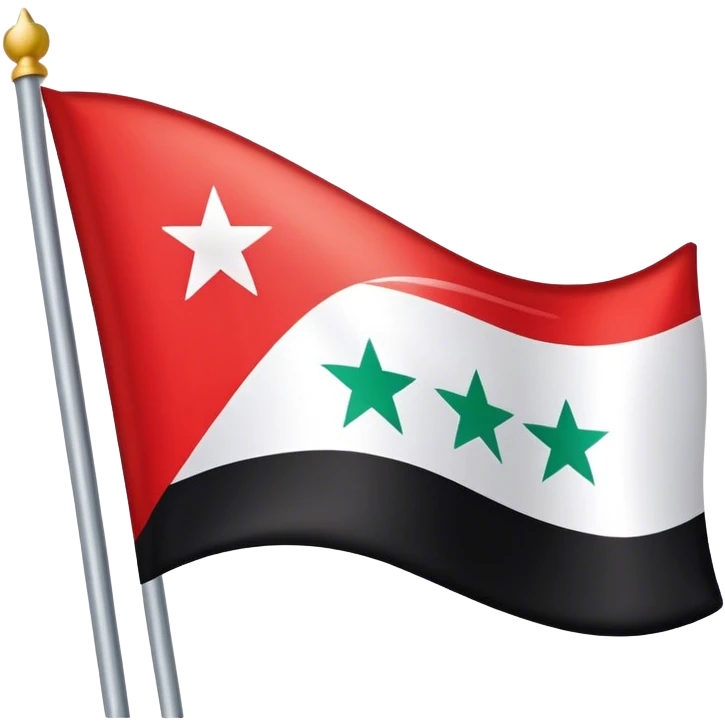 Drapeau syrien 3 étoile  emoji