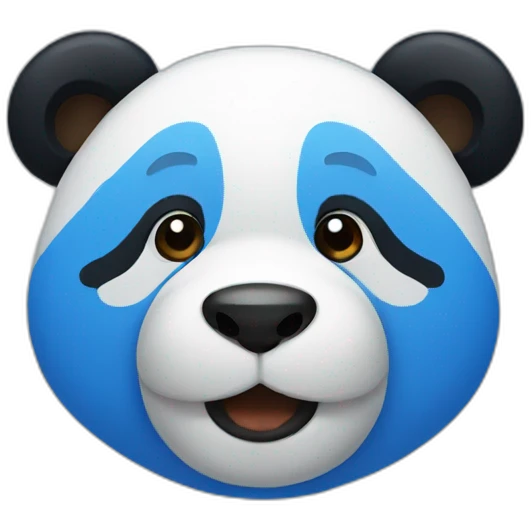 blue panda emoji
