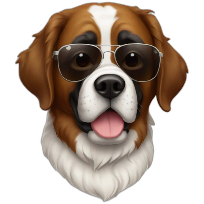 Saint bernad with sunglasses  emoji