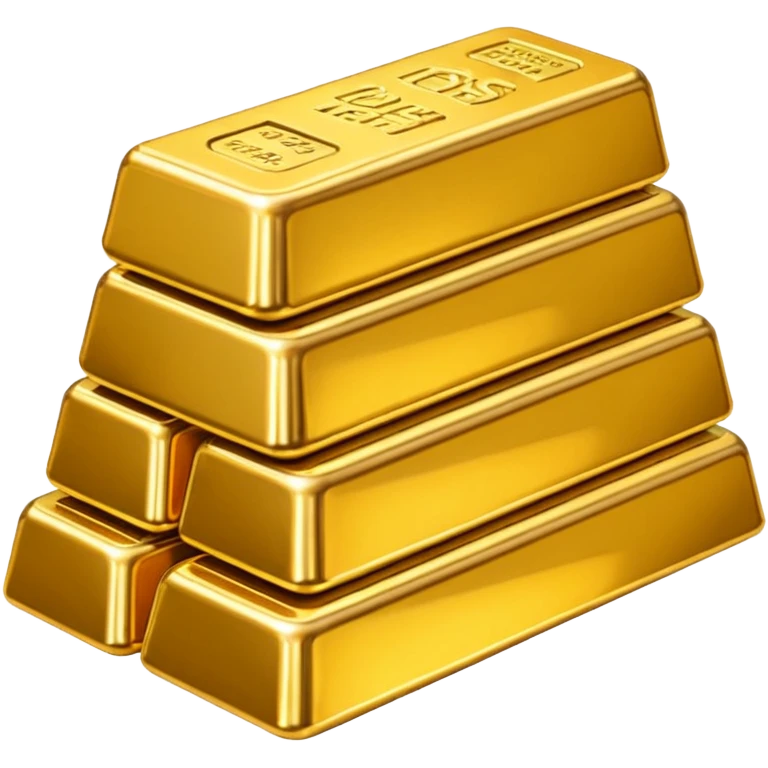 multiple gold bar placed on each other emoji