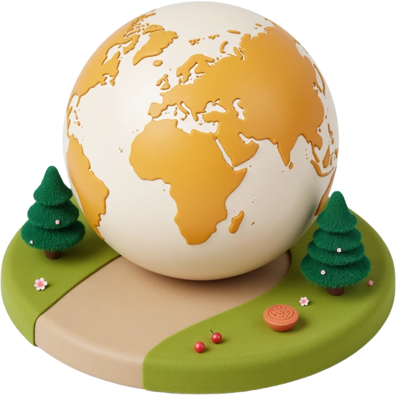 beige globe emoji