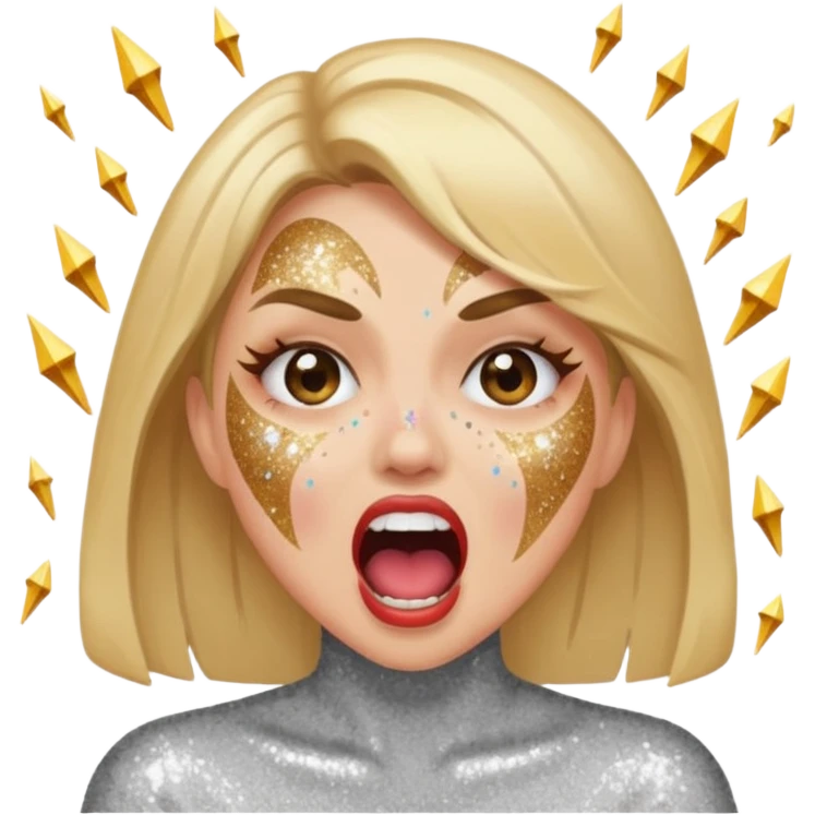 Glitter scream queen emoji