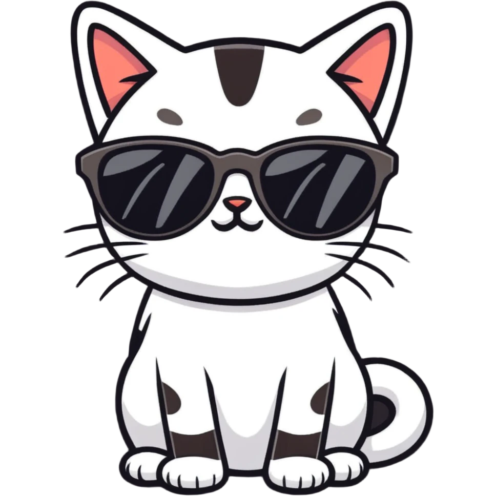 cat wearing sunglasses emoji