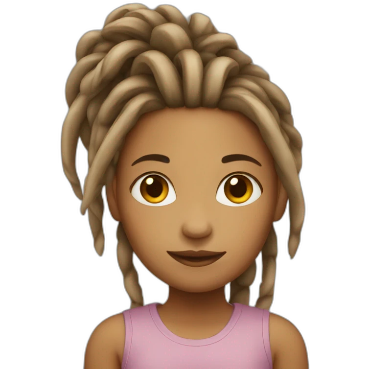 girl with dreadlocks emoji