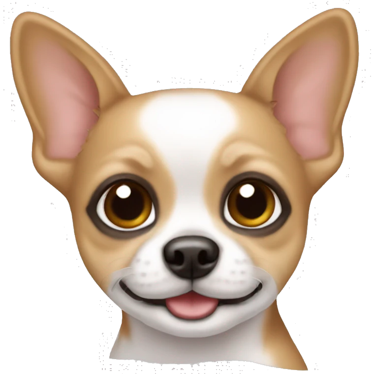 Chiuahua cafe con blanco emoji