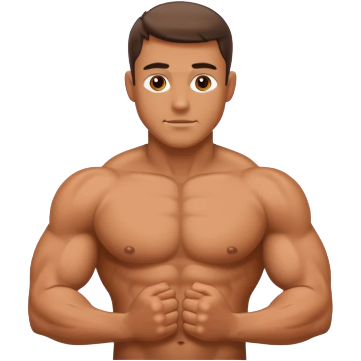 Man naked with penis emoji