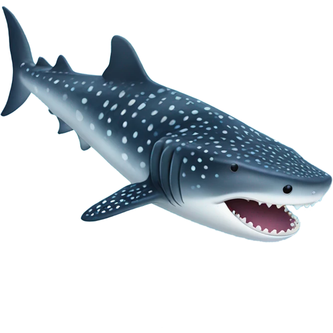 Gentle no teeth whale shark emoji