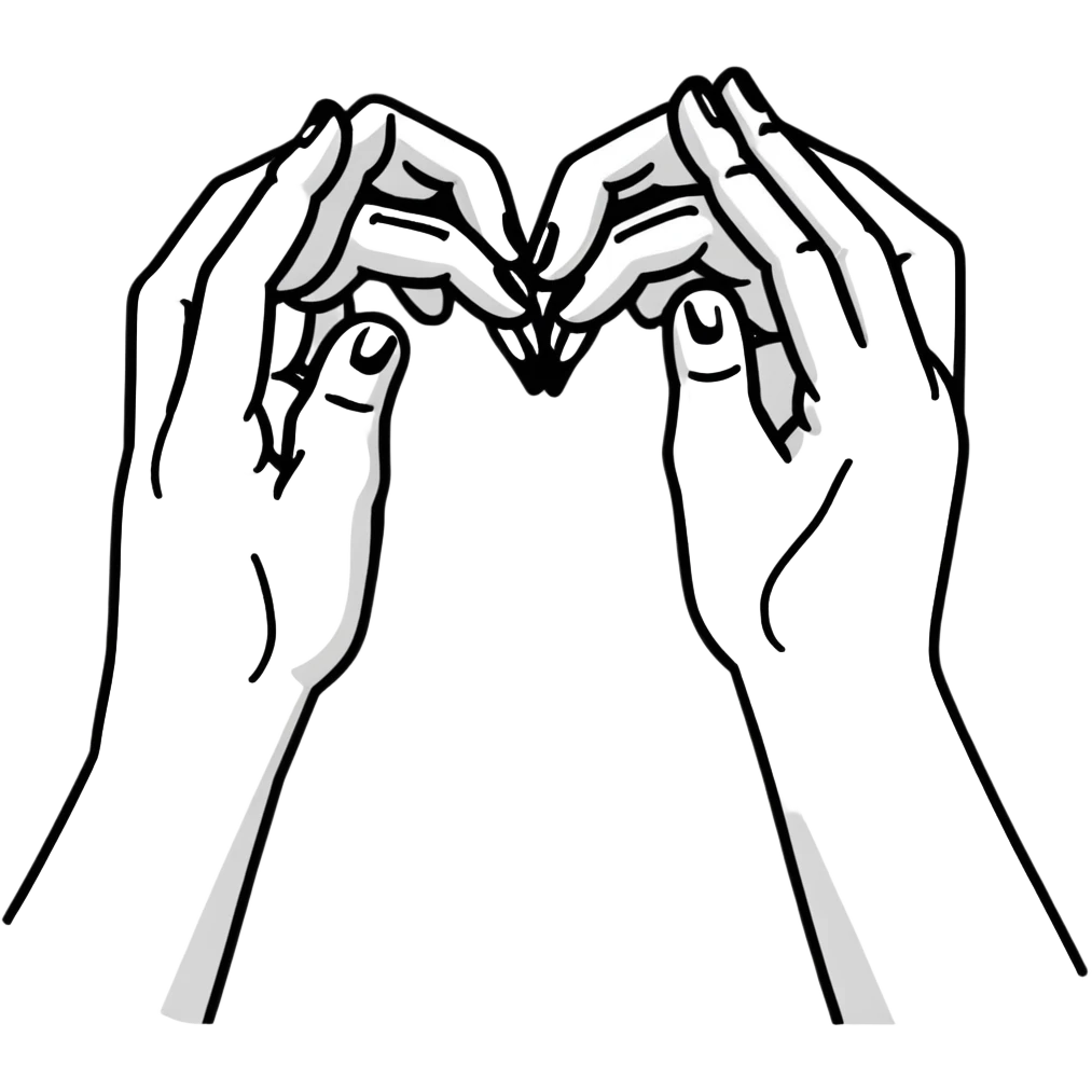 hands forming a heart shape emoji