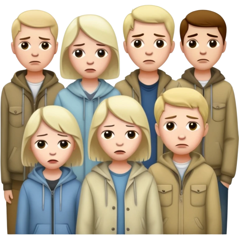 A group of poor white people emoji