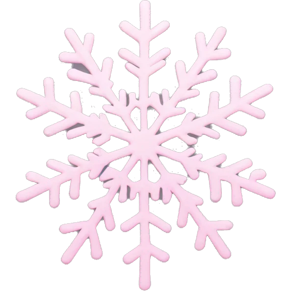 pastel pink snowflake  emoji