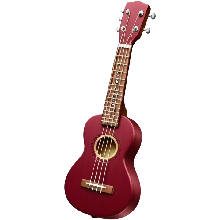 Burgundy ukulele emoji