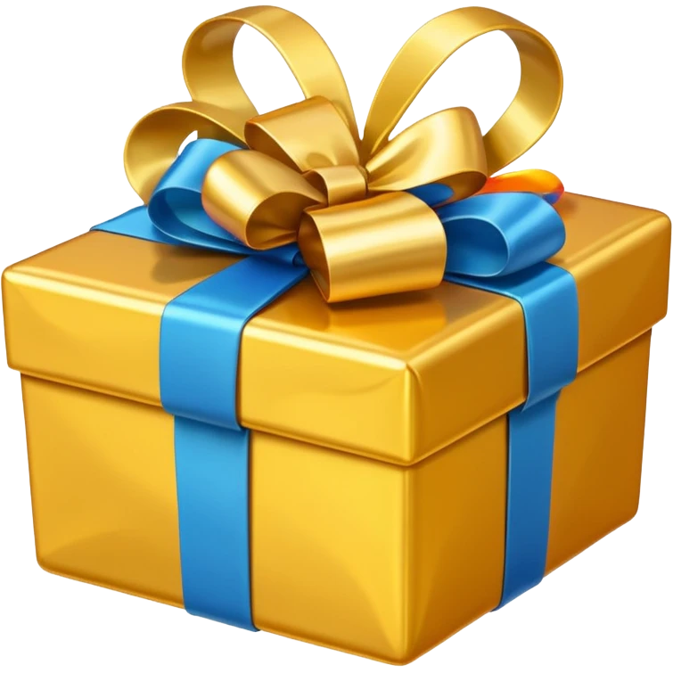 Golden heart with gifts emoji