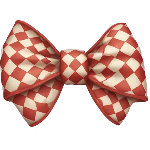 Checkered bow emoji