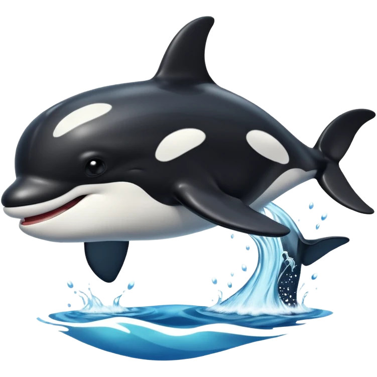 A smiling killer whale emoji