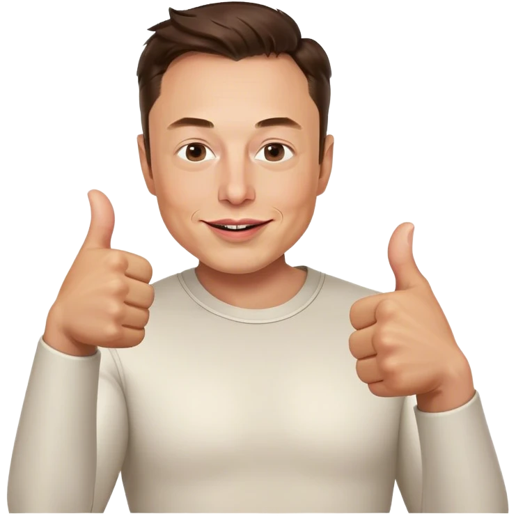 Elon musk thumbs up emoji