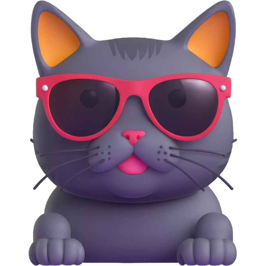 cat wearing sunglasses emoji