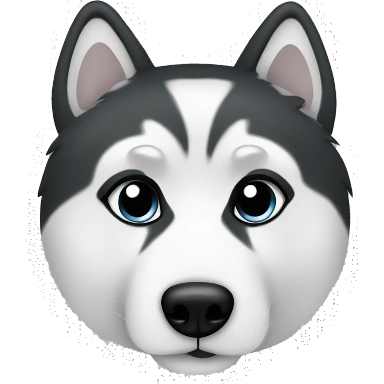 husky made with black and white hearts as color emoji