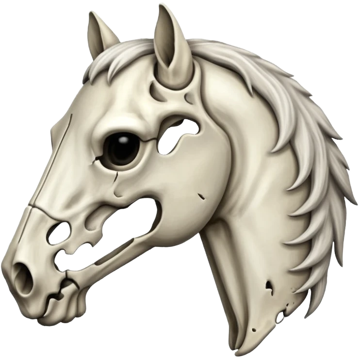 Skeleton horse head emoji
