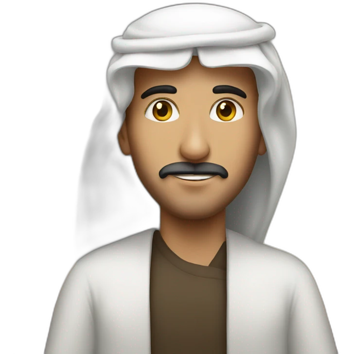 a man from saudi arabia, with a sky background emoji
