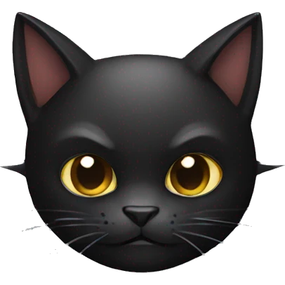 Black ninja-bat-cat emoji