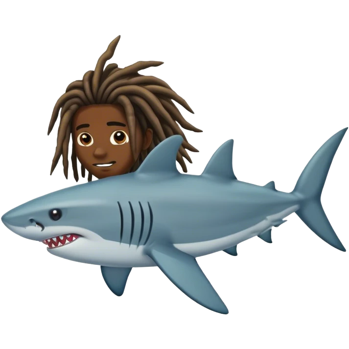 shark with dreads  emoji