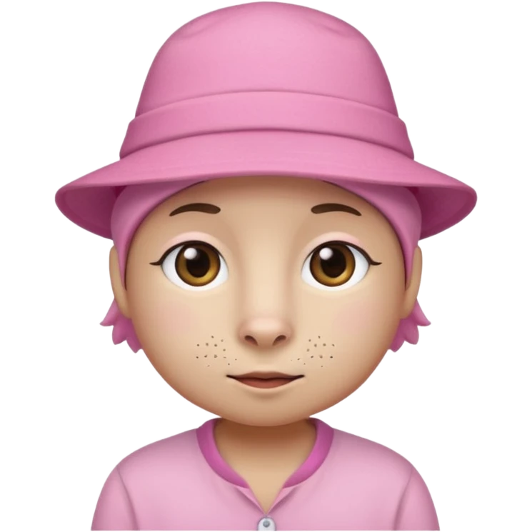 animal with pink hat and shirt emoji