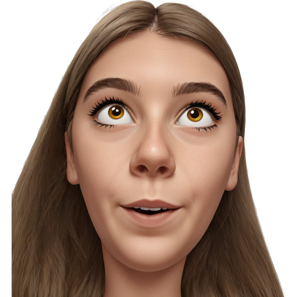 realistic portrait of girl emoji