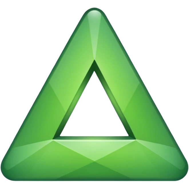 A green upside down triangle emoji
