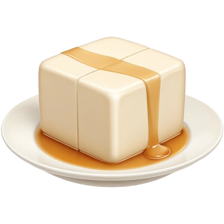 Cinematic Realistic Silken Tofu Dish Emoji, depicted as soft, smooth tofu in a delicate sauce rendered with lifelike detail and gentle, natural lighting. emoji
