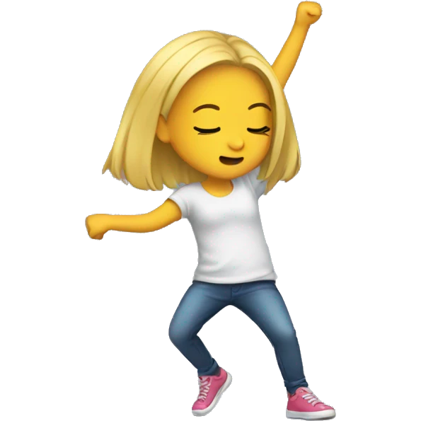 girl dabbing emoji