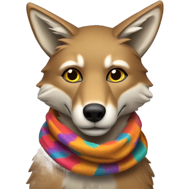 coyote with scarf emoji