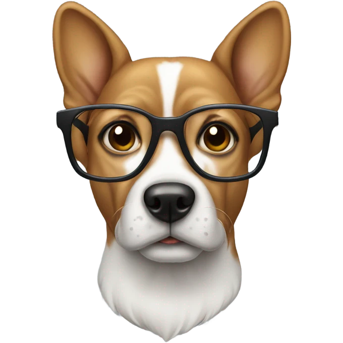 Dog with glasses  emoji