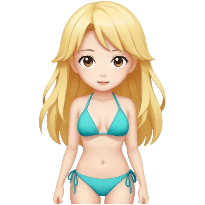 Anime girl with big bikini  emoji