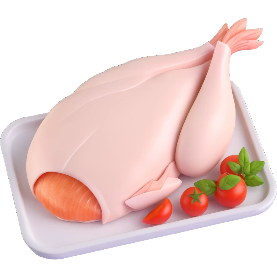 raw chicken breast on a tray emoji