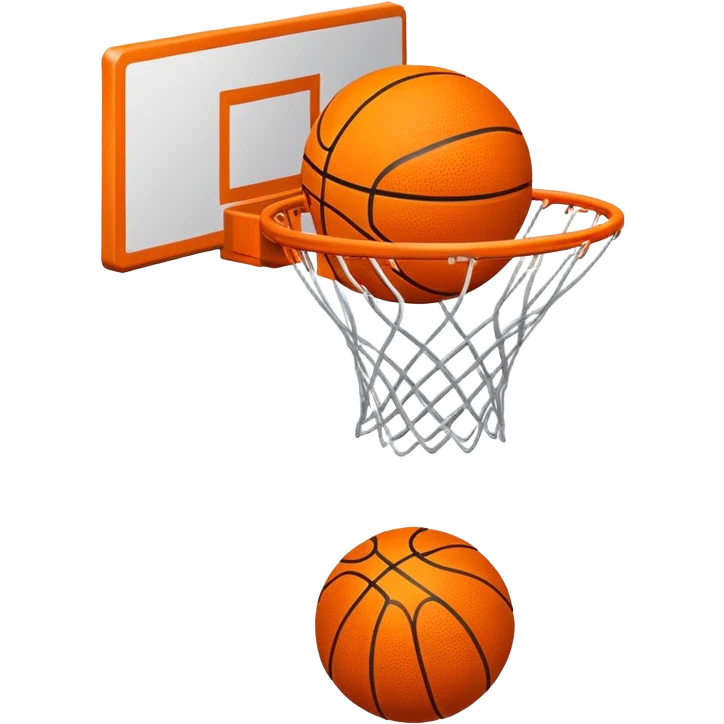Shoot a basketball emoji