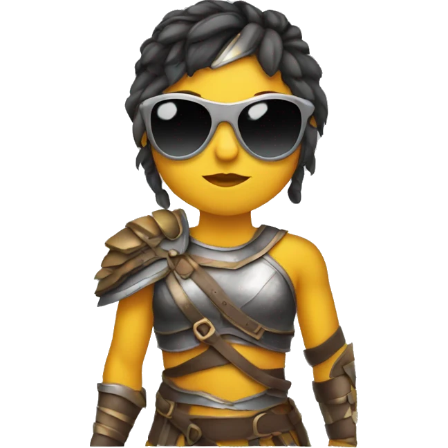 Girl gladiator with sunglasses  emoji