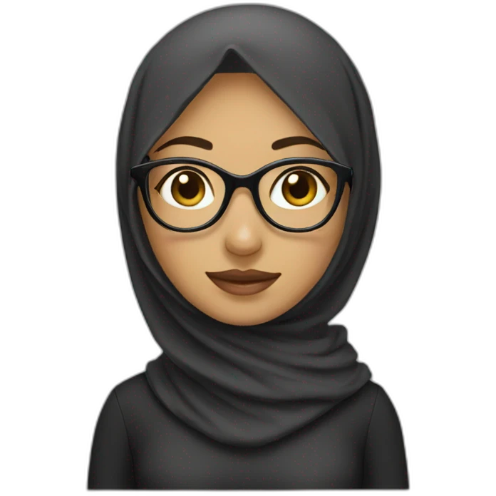 Hijab girl with glasse emoji