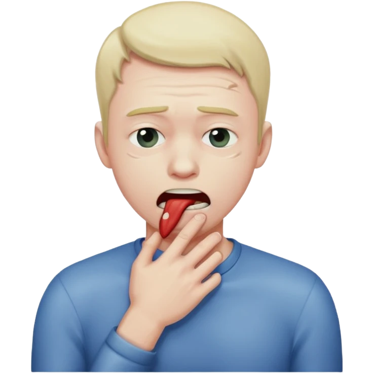 man choking himself  emoji