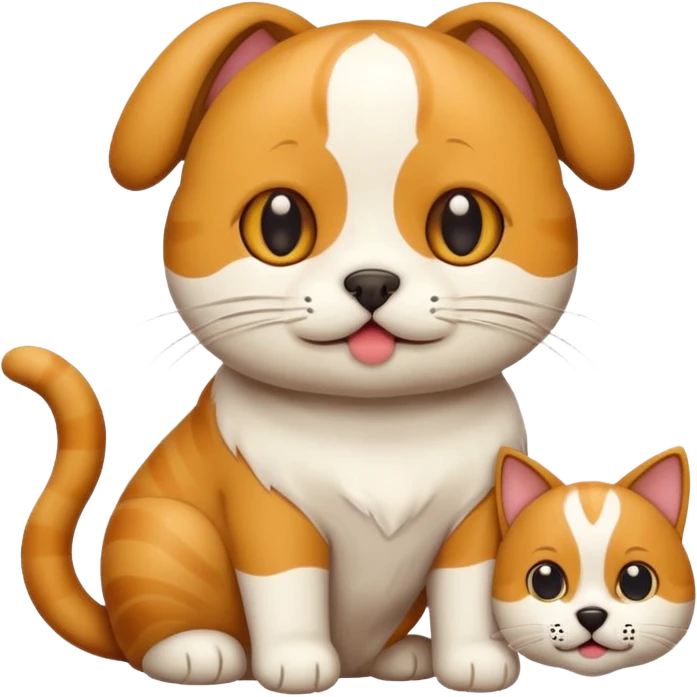 cat mix with dog emoji