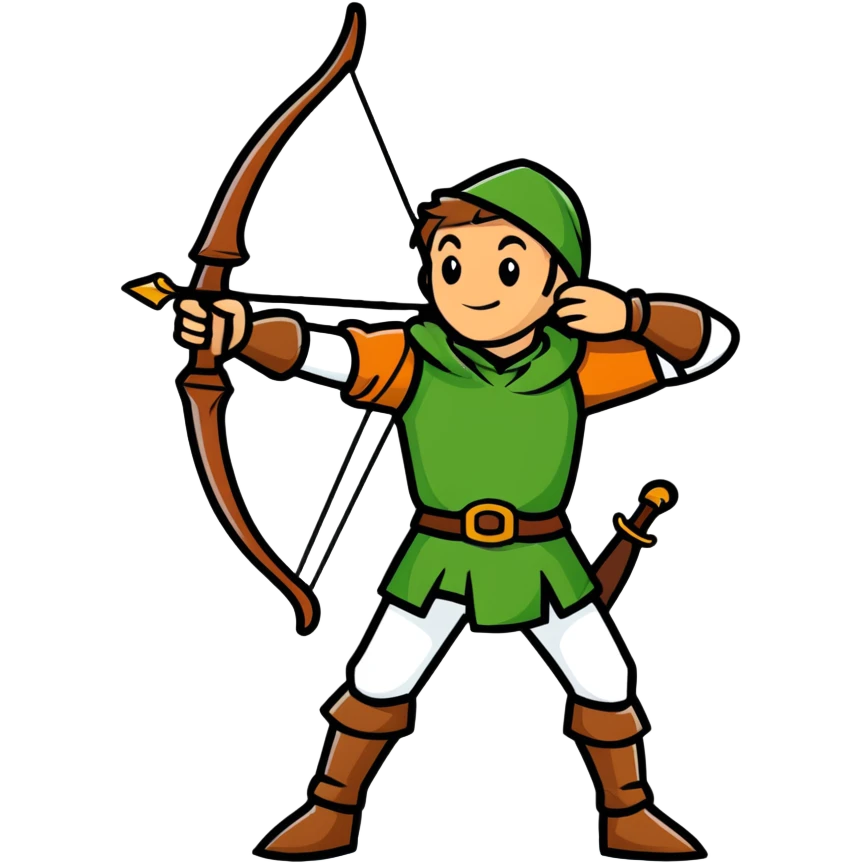 Robin Hood archer in Sherwood Forest emoji