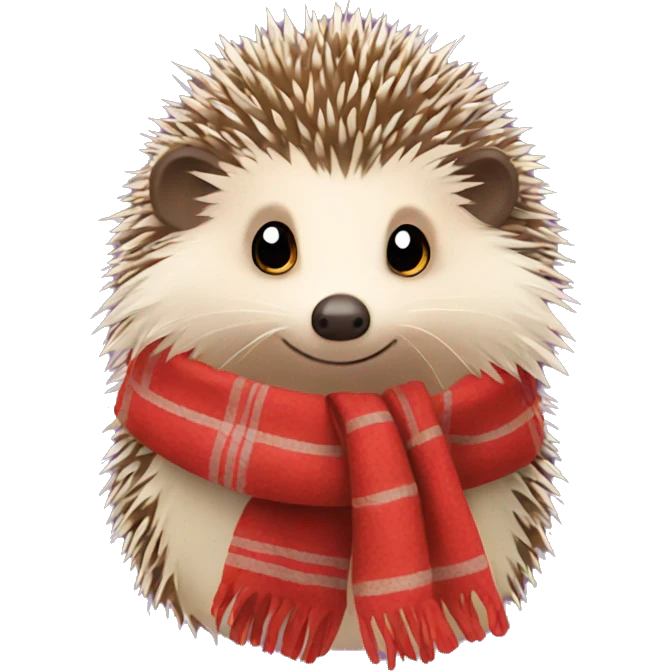 Hedgehog with scarf emoji