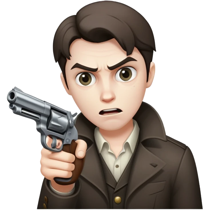 Шиза с револьвером emoji