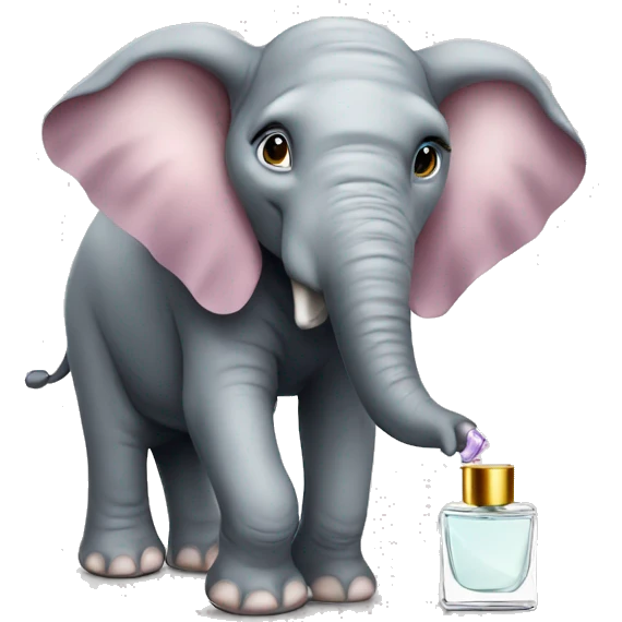 Elephant with perfume emoji