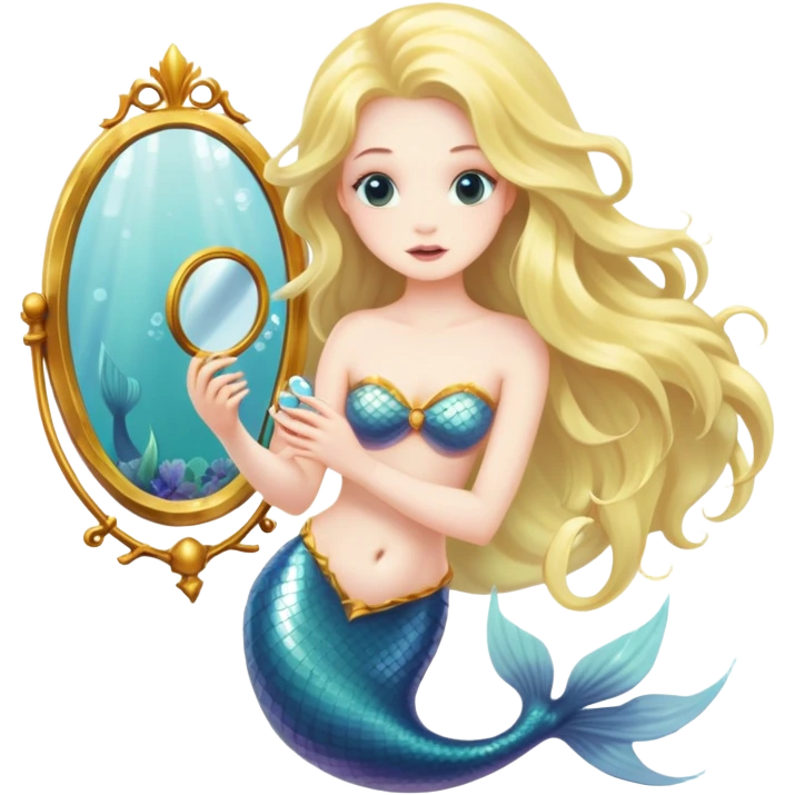 mermaid with mirror emoji