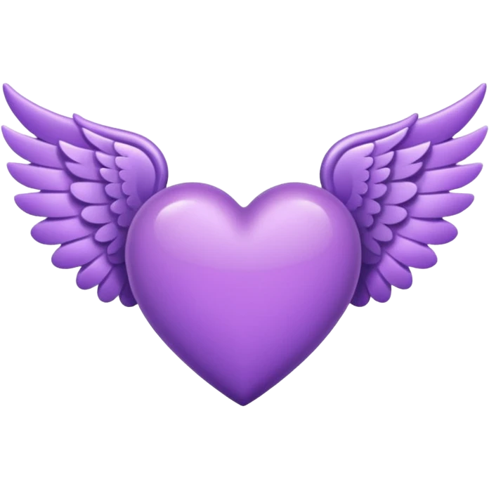 purple heart with wings emoji