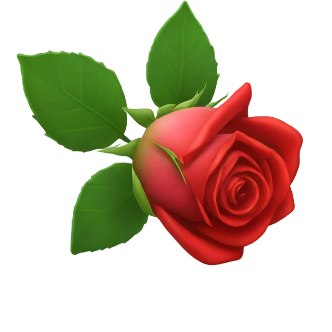 red rosebud emoji