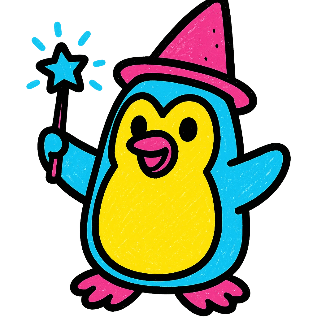 Penguin Wizard emoji